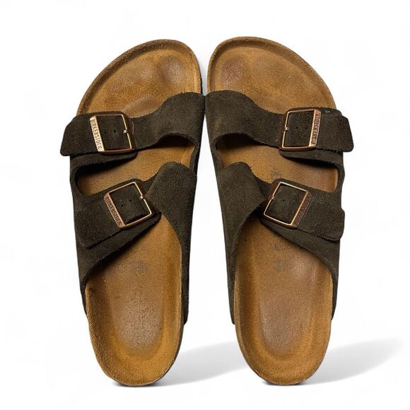 Birkenstock Arizona Suede Leather Mocha Brown Men’s size 11 - Picture 1 of 9